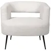 Image de Fauteuil en tissu bouclette iris - Blanc
