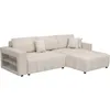 Image de Canapé dangle convertible tissu chenille 3 places - Trocadero - Crème