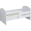 Image de Lit enfant avec barrière Victoria - Bois - Blanc - 80 x 160 cm
