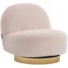 Image de fauteuil bouclette pivotant Churchill - 76 x 80 x 74 cm - Blanc