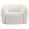 Image de Fauteuil tissu bouclette Washington - Blanc