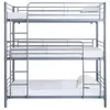 Image de Lit superposé en métal triple HAVIN - 90 x 190 cm - Gris