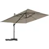 Image de Parasol jardin déporté en aluminium Sky 4 - 3 x 4 m - Taupe