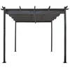 Image de Pergola en aluminium avec toit rétractable - 3 x 3 m - Gris