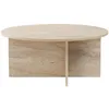 Image de Table basse en bois Soleil - 90 x 90 x 40 cm - Travertin