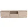 Image de Meuble TV en bois Vanguard - 160 x 29 x 42 cm - Travertin