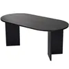Image de Table à manger en bois Sablin - 180 x 89 x 75 cm - Bois Noir