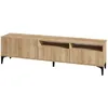 Image de Meuble TV en bois Ross - 180 x 35 x 52 cm - Chêne