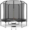 Image de Trampoline de jardin - JUMP4FUN - LUXURY SEMI PRO - 244 cm - Noir - Sécurité incluse