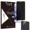 Image de Tikawi x2 Verre trempé Anti Espion Samsung S21 (6.1) [1 Ecran + 1 Caméra] Résistance 9H Protection Avant + Arrière [Anti-traces]
