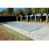 Image de Bâche dHivernage pour Piscine 550 g/m² Gris Clair Avec Grille Centrale dEvacuation - Fabrication Française - Direct Usine