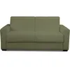 Image de Canapé convertible 3 places en tissu bouclette vert kaki - ouverture express - Andrea