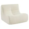 Image de Fauteuil chauffeuse en bouclette texturée blanc style contemporain 1 place