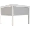 Image de Pergola bioclimatique aluminium Triomphe 3x3 m lames orientables avec 2 stores en aluminium et textilène blancs