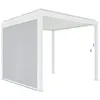 Image de Pergola avec store bioclimatique aluminium et textilène Triomphe blanc 3x3 m lames orientables