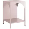 Image de Table de chevet. table dappoint en acier rose