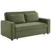 Image de Canapé convertible 3 places kaki velours côtelé. banquette. lit