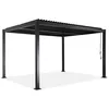 Image de Pergola bioclimatique noir. aluminium et acier. 3x4m. lames orientables