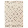 Image de Tapis intérieur shaggy 120 x 170cm poils longs. style berbère. crème et multicolore