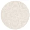 Image de Tapis rond intérieur motifs cercles en relief créme BLAIR