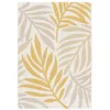 Image de Tapis intérieur/extérieur motif végétal beige et moutarde 120x170cm. polyester recyclé