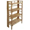 Image de Etagère en bambou - SWEEEK - 4 niveaux - L66 x P29cm x H135.5cm - Style exotique - Prête à lemploi