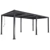 Image de Pergola bioclimatique anthracite. aluminium et acier. 3x6m. lames orientables