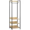 Image de Module dressing noir avec 1 penderie et 3 étagères. L 60 x P 48 x H 190 cm