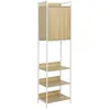 Image de Module dressing blanc avec 5 étagères et 1 porte. L 60 x P 48 x H 190 cm