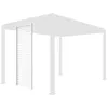 Image de Persienne 100cm pour pergola bioclimatique Triomphe. côté 3m. panneau brise vue. aluminium. blanc