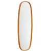 Image de Miroir rectangulaire JAMIE en bois dhévéa. bords arrondis. couleur bois clair. 120 cm
