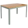Image de Table de jardin SENORA acacia kaki avec coins arrondis. 6 places. 120 x 80 x 75 cm