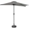 Image de Demi-parasol de balcon Ø250cm   CALVI   droit. mât central en aluminium avec manivelle d’ouverture. toile kaki