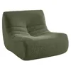 Image de Chauffeuse tissu effet alpaca 1 place. kaki. style contemporain. L 91 x P 105 x H 72cm