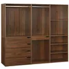 Image de Kit dressing modulable décor bois 3 éléments NEPAL