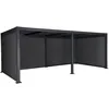 Image de Pergola bioclimatique aluminium et acier 6x3m + 4 stores 3m Palace