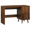 Image de Bureau avec 2 tiroirs noyer LINEAR L 120 x P 48 x H 75cm