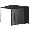 Image de Pergola bioclimatique aluminium 4x3m + 3 persiennes verticales 100cm Triomphe