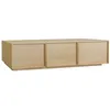 Image de Meuble TV décor bois 3 portes naturel 180cm L 180 x P 43 x H 45cm - Kuba