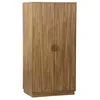 Image de Armoire dressing décor bois de manguier rainuré 2 portes et penderie CELIAN
