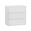 Image de Commode. module de rangement décor bois blanc 3 tiroirs - Kompo