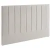 Image de Tête de lit pour lit double 160cm revêtement tissu gris clair - Cole 170cm