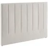Image de Tête de lit pour lit double 140cm revêtement tissu gris clair - Cole 150cm