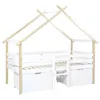 Image de sweeek - Lit cabane enfant 90 x 190 cm bois de pin sommier à lattes inclus et 2 tiroirs SIENNA