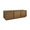 Image de Meuble TV décor bois noyer 3 portes L 140 x P 43 x H 45cm - Kuba