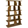 Image de Etagère. bibliothèque exotique décor bois noyer 5 niveaux. séparateurs courbés - Alva
