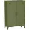 Image de Commode/armoire en métal kaki. 2 espaces de rangement. casiers