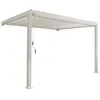 Image de Pergola bioclimatique aluminium beige adossée lames orientables 4x3m Triomphe