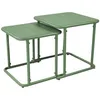 Image de Table gigogne extérieure carrée en acier 45cm vert - Amélia