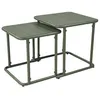 Image de sweeek Table gigogne extérieure carrée en acier 45cm kaki - Amélia AMÉLIA